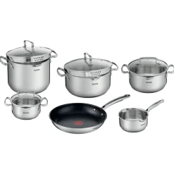 Zestaw garnków z pokrywkami i patelnia TEFAL DUETTO+ - 10 elementów