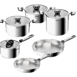 Zestaw garnków z pokrywkami i patelni TEFAL Emotion+ 12 elementów