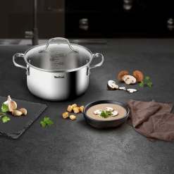 Zestaw garnków z pokrywkami TEFAL Infinite 20/24 cm