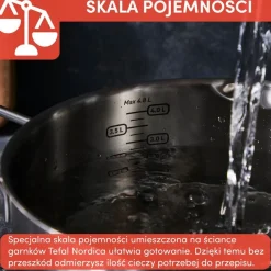 Zestaw garnków z pokrywkami TEFAL NORDICA - 8 elementów