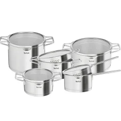 Zestaw garnków z pokrywkami TEFAL NORDICA - 10 elementów