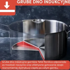 Zestaw garnków z pokrywkami TEFAL NORDICA - 10 elementów