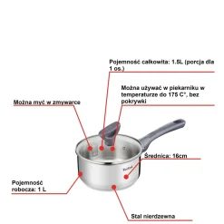Zestaw garnków z pokrywkami TEFAL Daily Cook 3 el.