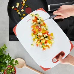 Zestaw noży i blok TEFAL Fresh Kitchen + Deska do krojenia TEFAL 35,5 x 25,5 x 0,9 cm