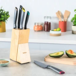 Zestaw noży i blok TEFAL Fresh Kitchen + Deska do krojenia TEFAL 35,5 x 25,5 x 0,9 cm