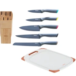 Zestaw noży i blok TEFAL Fresh Kitchen + Deska do krojenia TEFAL 35,5 x 25,5 x 0,9 cm