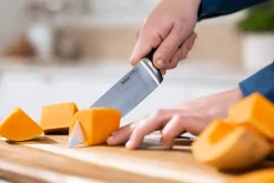 Zestaw 5 noży ze stali nierdzewnej TEFAL EverSharp Pro + blok z wbudowaną ostrzałką