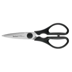 Zestaw 5 noży ze stali nierdzewnej oraz nożyczki TEFAL EverSharp Pro + blok z wbudowaną ostrzałką