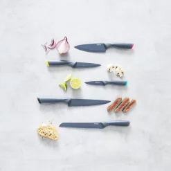 Zestaw 5 noży ze stali nierdzewnej TEFAL FRESH KITCHEN + drewniany blok