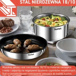 Zestaw patelnia głęboka Tefal Ingenio Emotion 24cm + Rączka uniwersalna Ingenio