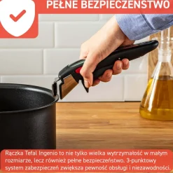 Zestaw patelnia grillowa Tefal Ingenio Unlimited 26cm + rączka Ingenio