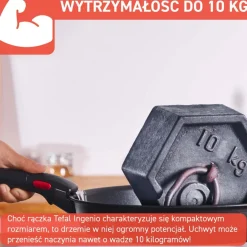 Zestaw patelnia grillowa Tefal Ingenio Unlimited 26cm + rączka Ingenio