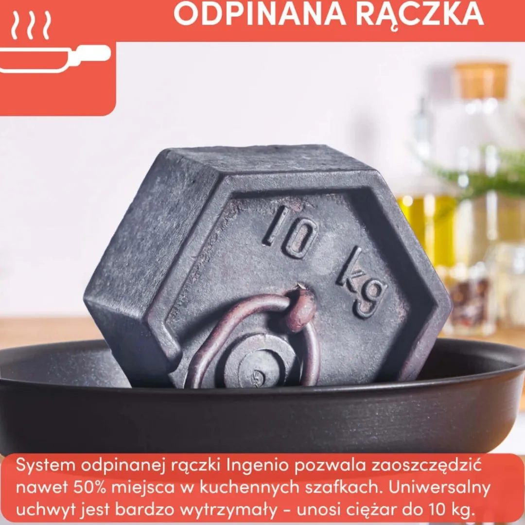 Zestaw patelni 24/28cm Tefal Ingenio Cook N Clean + szklane pokrywki 24/28cm