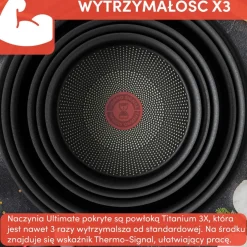 Zestaw patelni 24/28cm Tefal Ingenio Ultimate + szklane pokrywki 24/28cm
