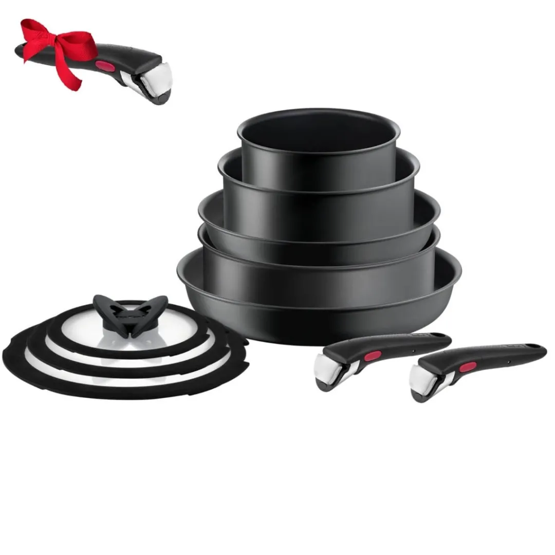 Zestaw patelni i garnków Tefal Ingenio Ultimate 10 elementów + Uniwersalna rączka Ingenio
