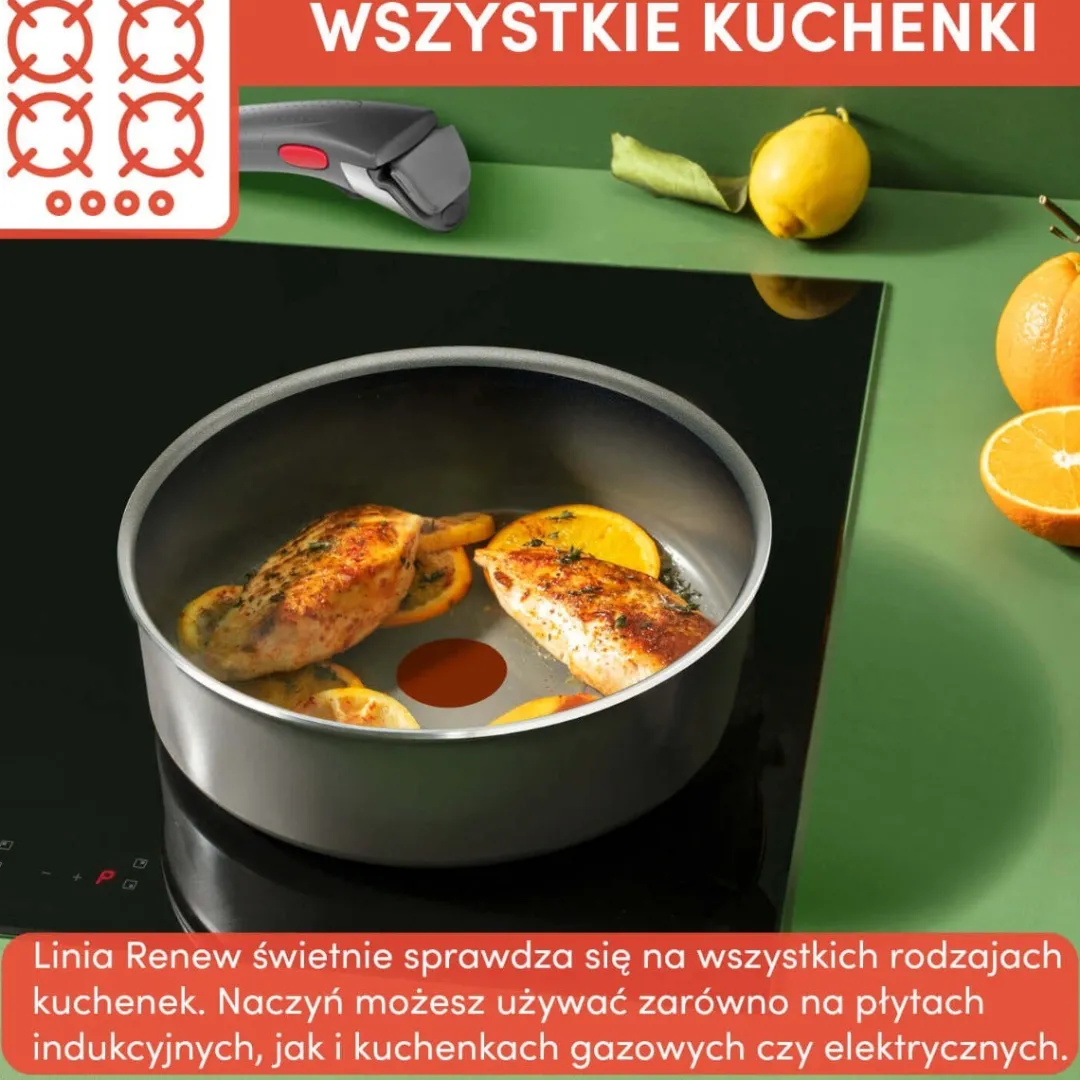 Zestaw patelni TEFAL INGENIO RENEW - 3 elementy